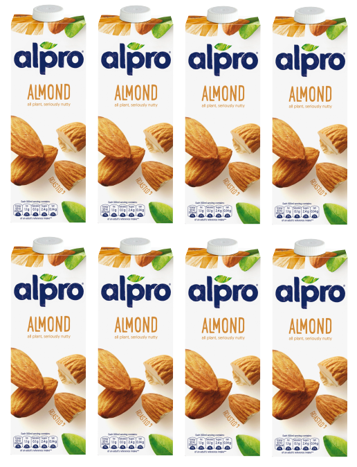 8 x Alpro Almond Milk 1L