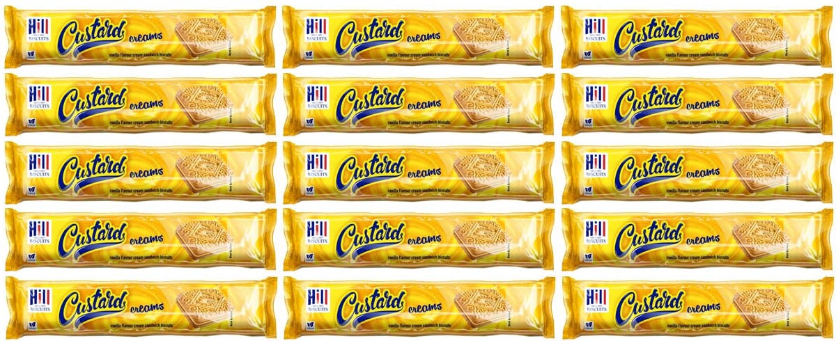 15 x Hills Custard Creams 150Gm