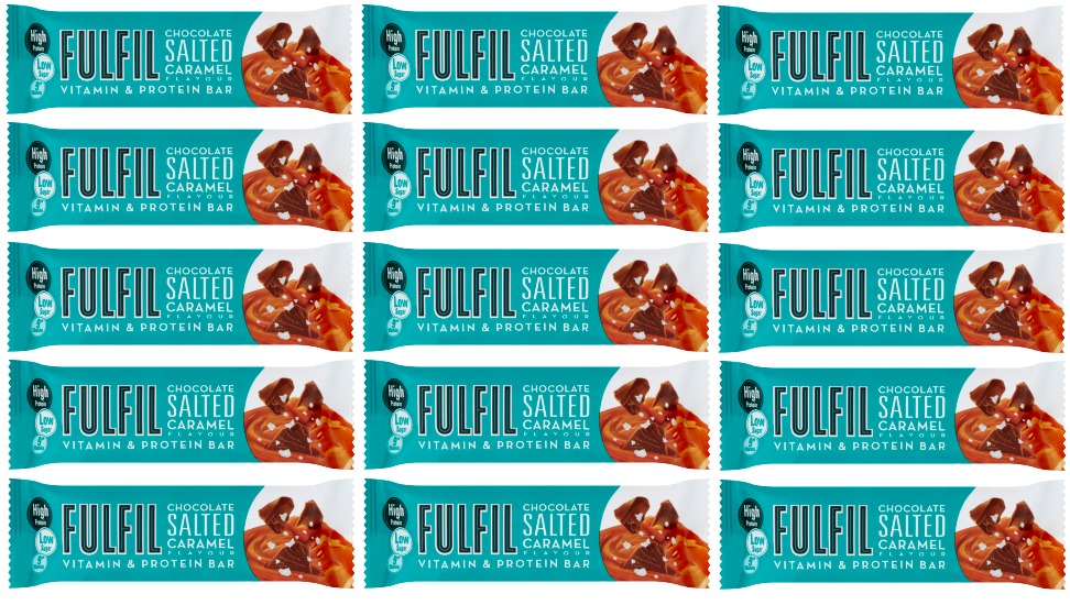 15 x Fulfil Salted Caramel Vitamin & Protein Bar 55Gm