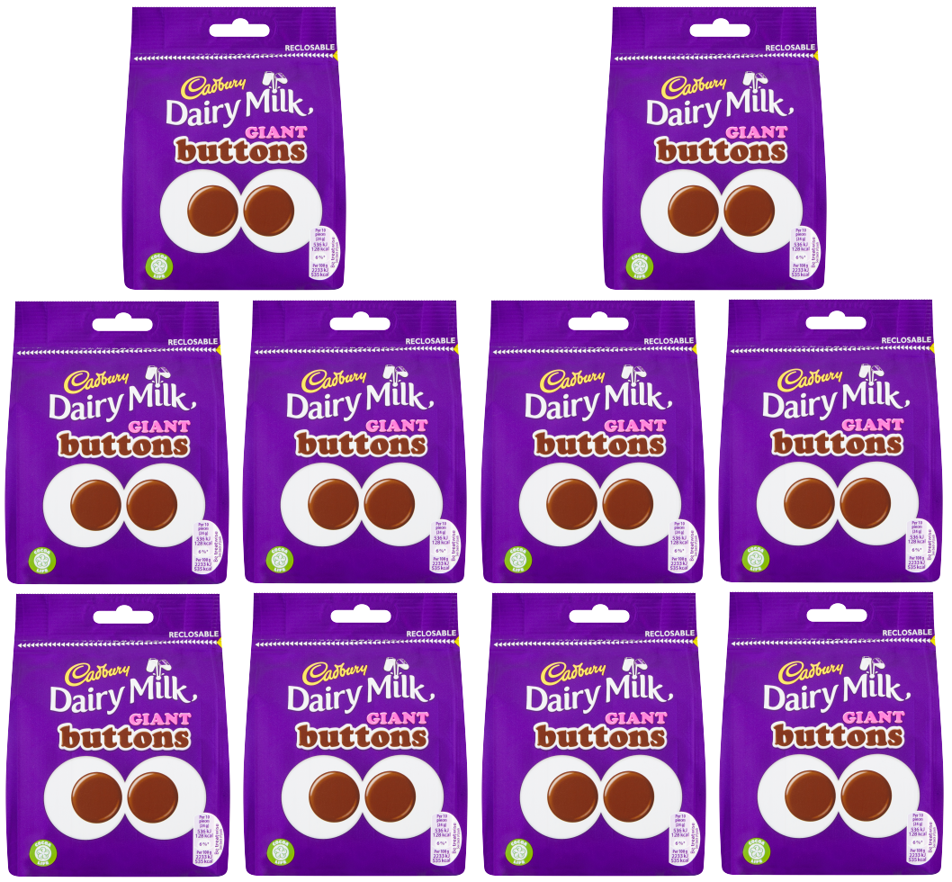 10 x Cadbury Giant Buttons 95Gm