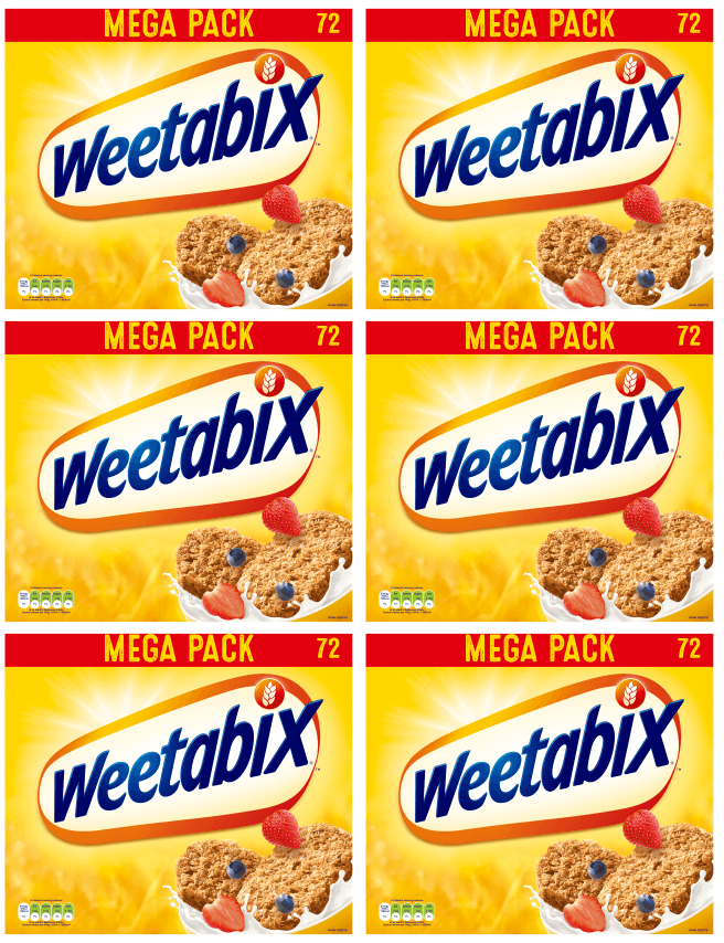 6 x Weetabix 72'S