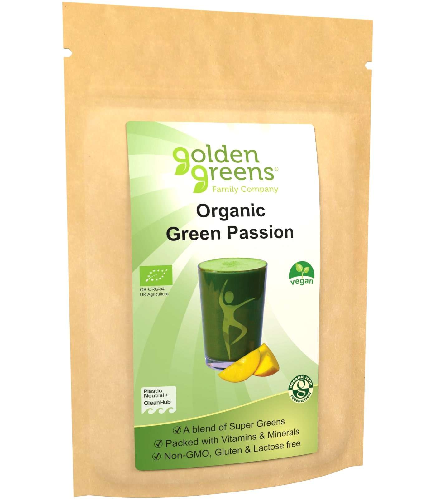 Golden Greens Organic Green Passion Powder Large - 200g