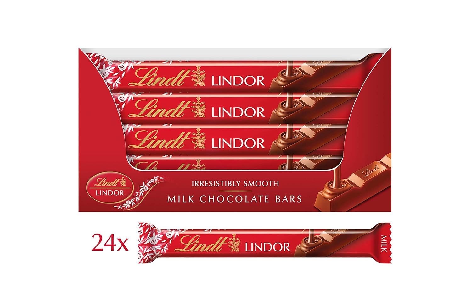 24 x Lindor Milk Treat Bar - 38GM