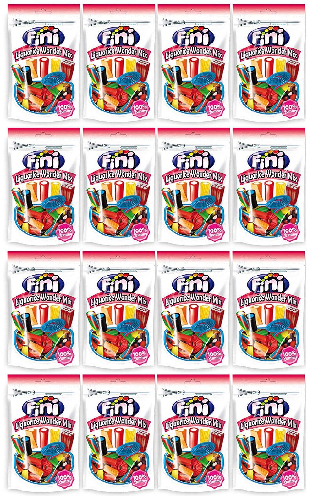 16 x Fini Wonder Mix Pouch 180Gm