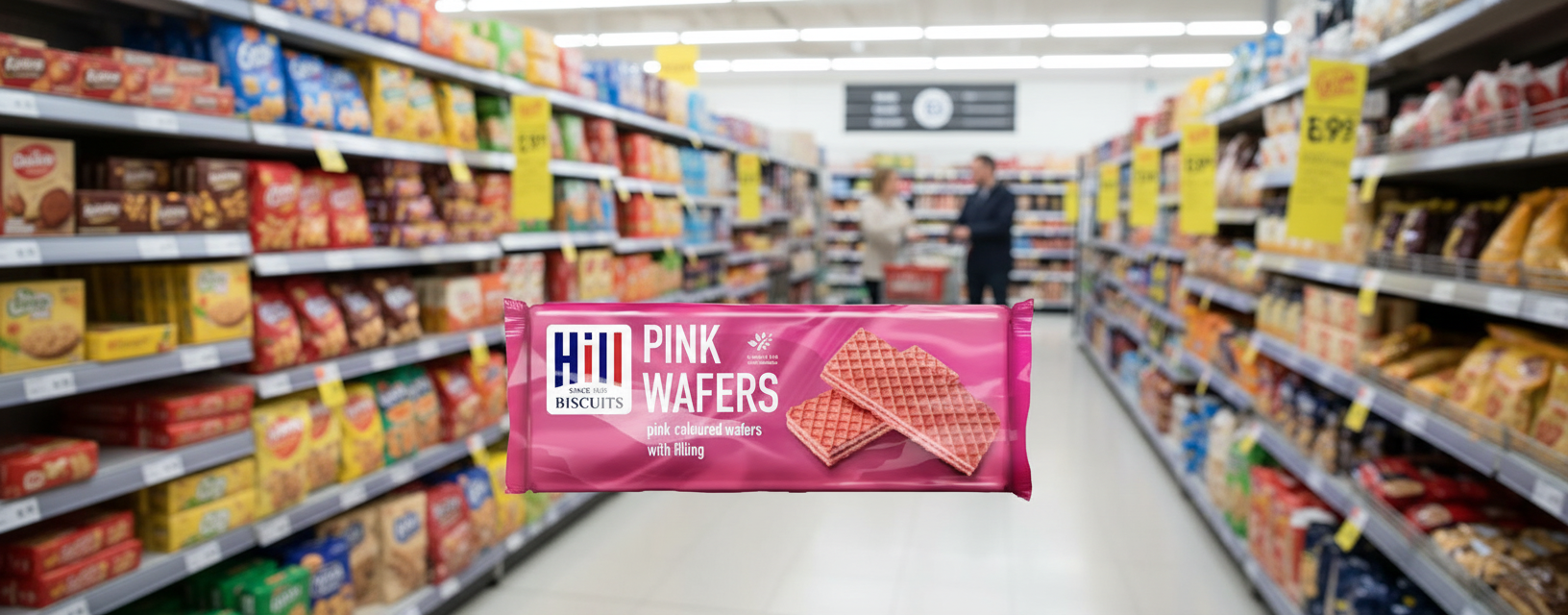 12 x Hills Pink Wafers 100Gm