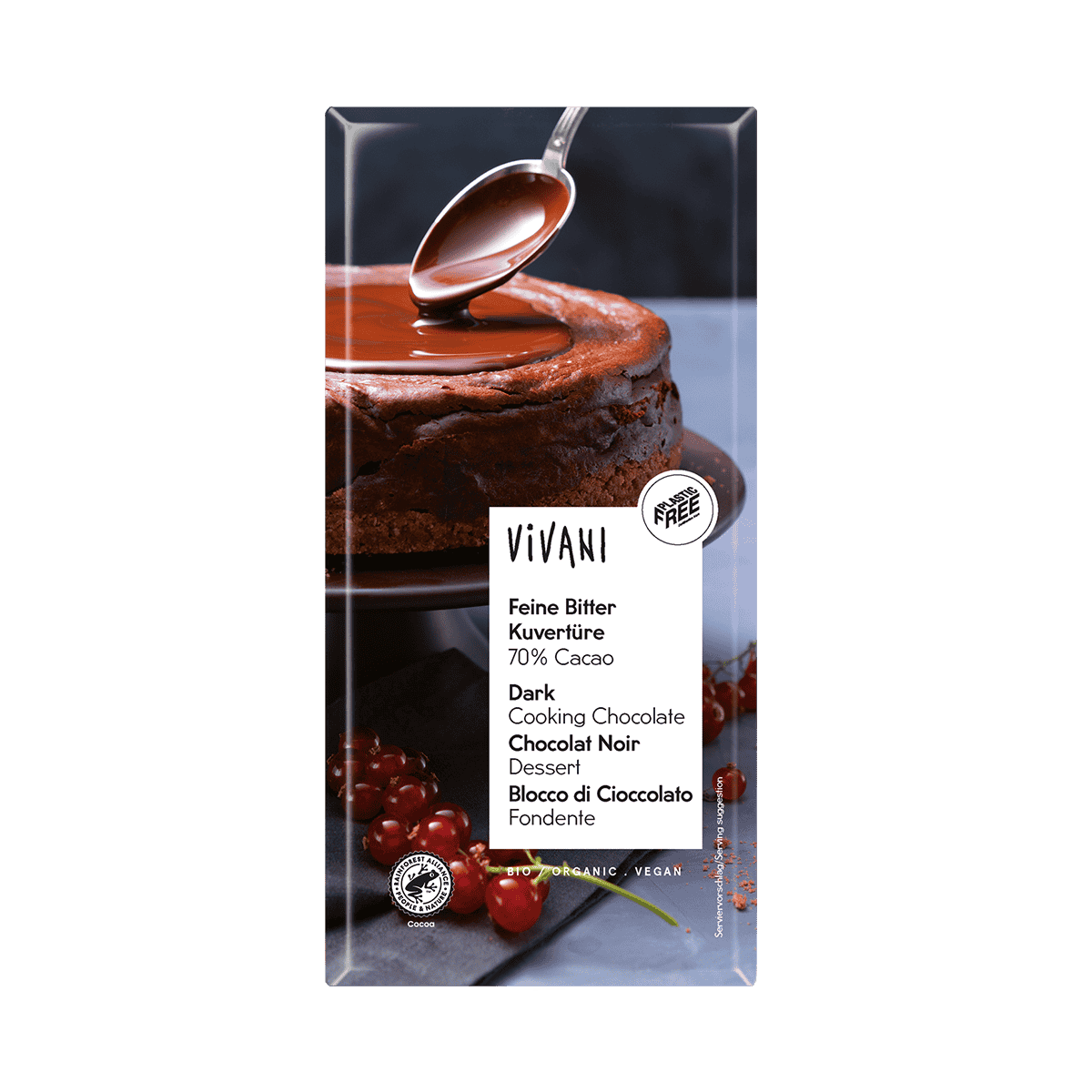 10 x Vivani Fine Dark cooking chocolate - 200g