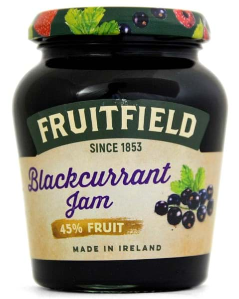 6 x Fruitfield Blackcurrant Jam 330G