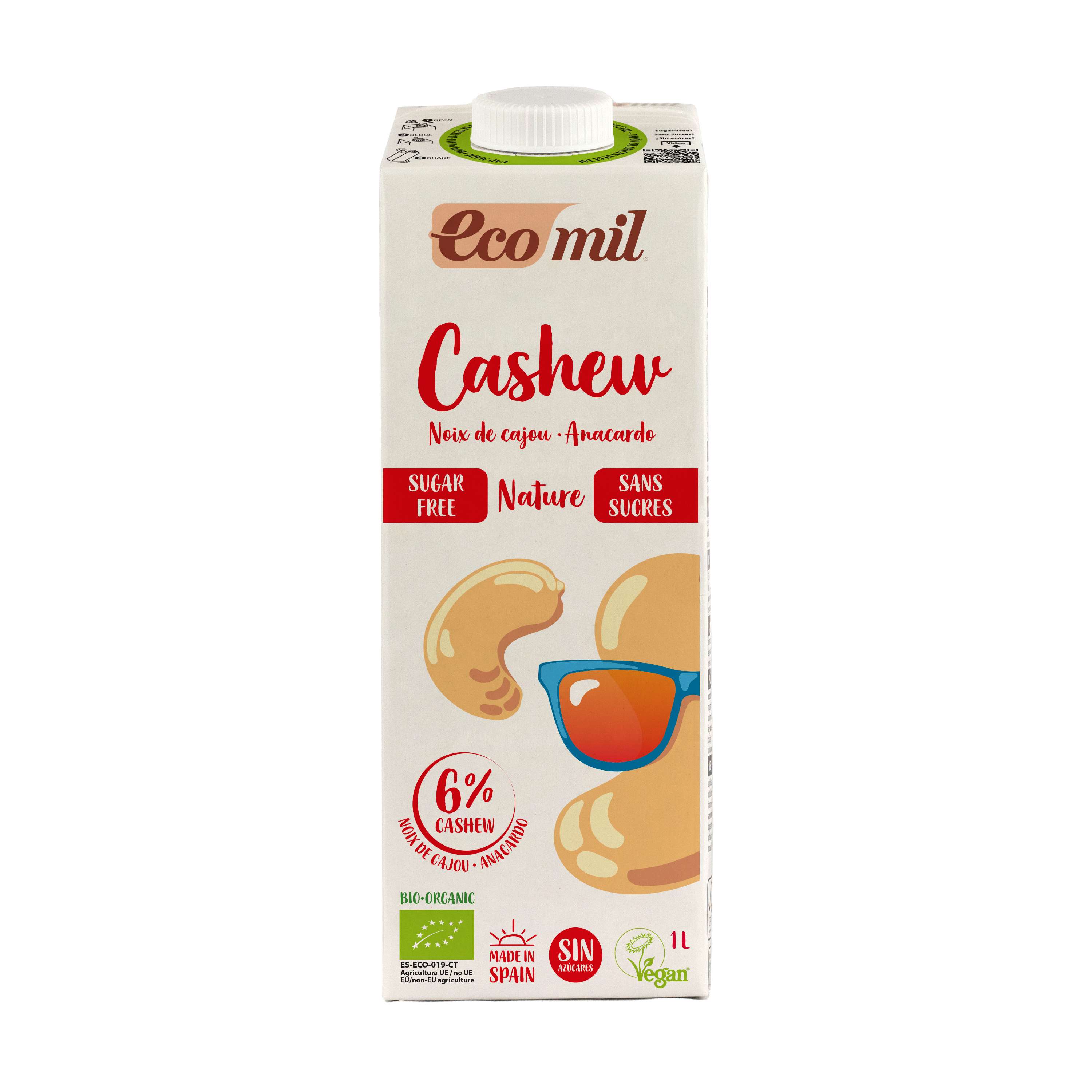 Ecomil Ecomil Cashew drink sugar-free Bio - 1ltr