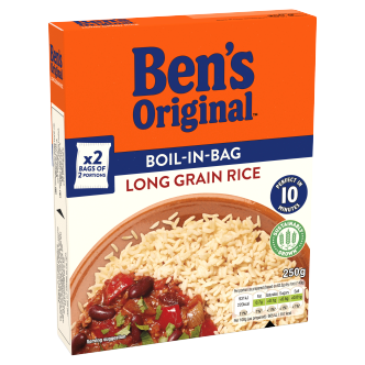 6 x Bens Original Boil In Bag Long Grain Rice - 250GM