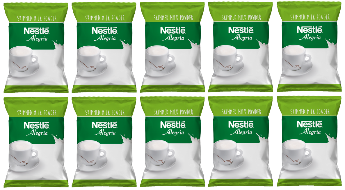 10 x Nescafe Alegria Skimmed Milk Powder - 500G