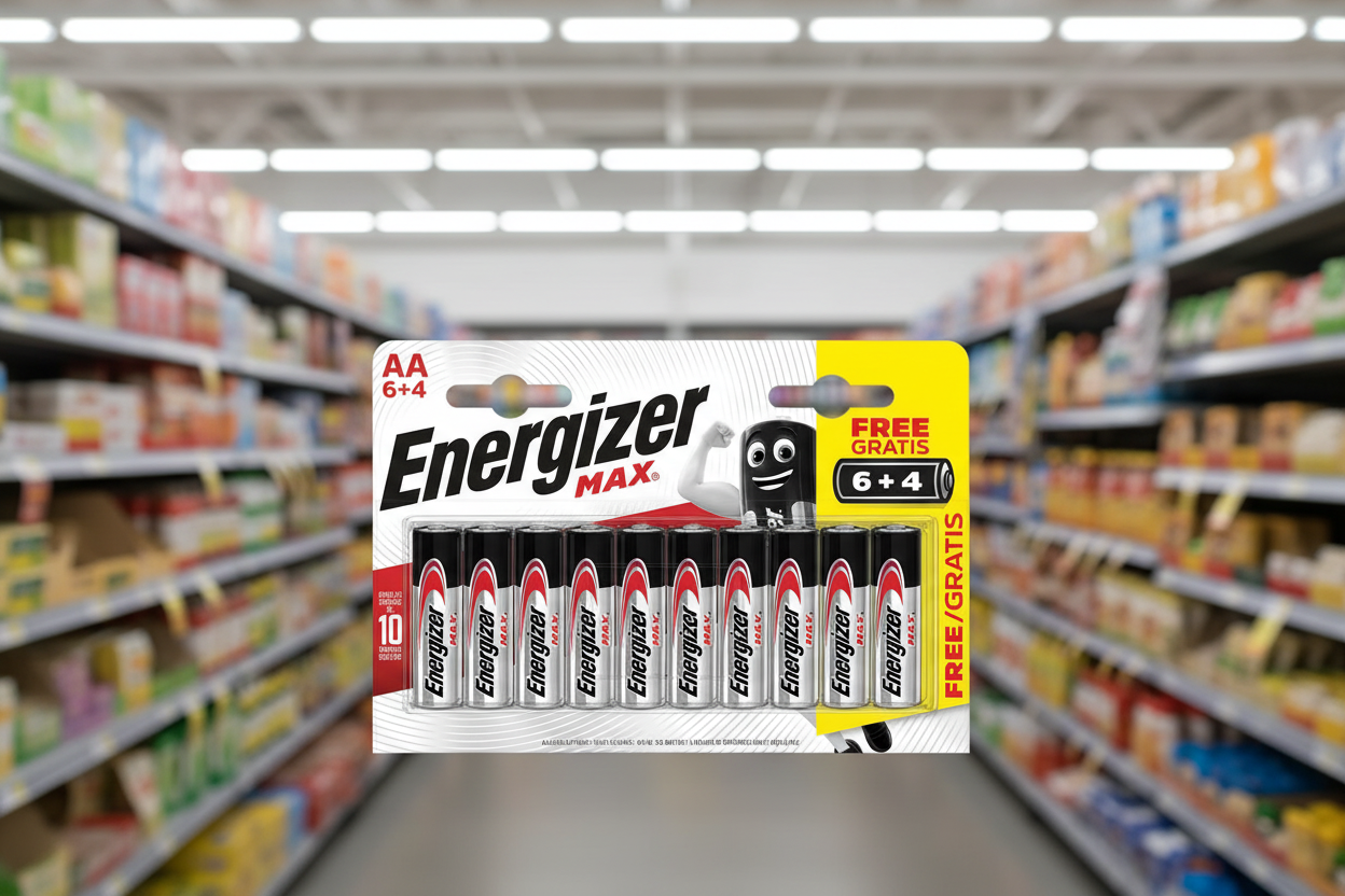 Energizer Max Alkaline Batteries Aa 6+4