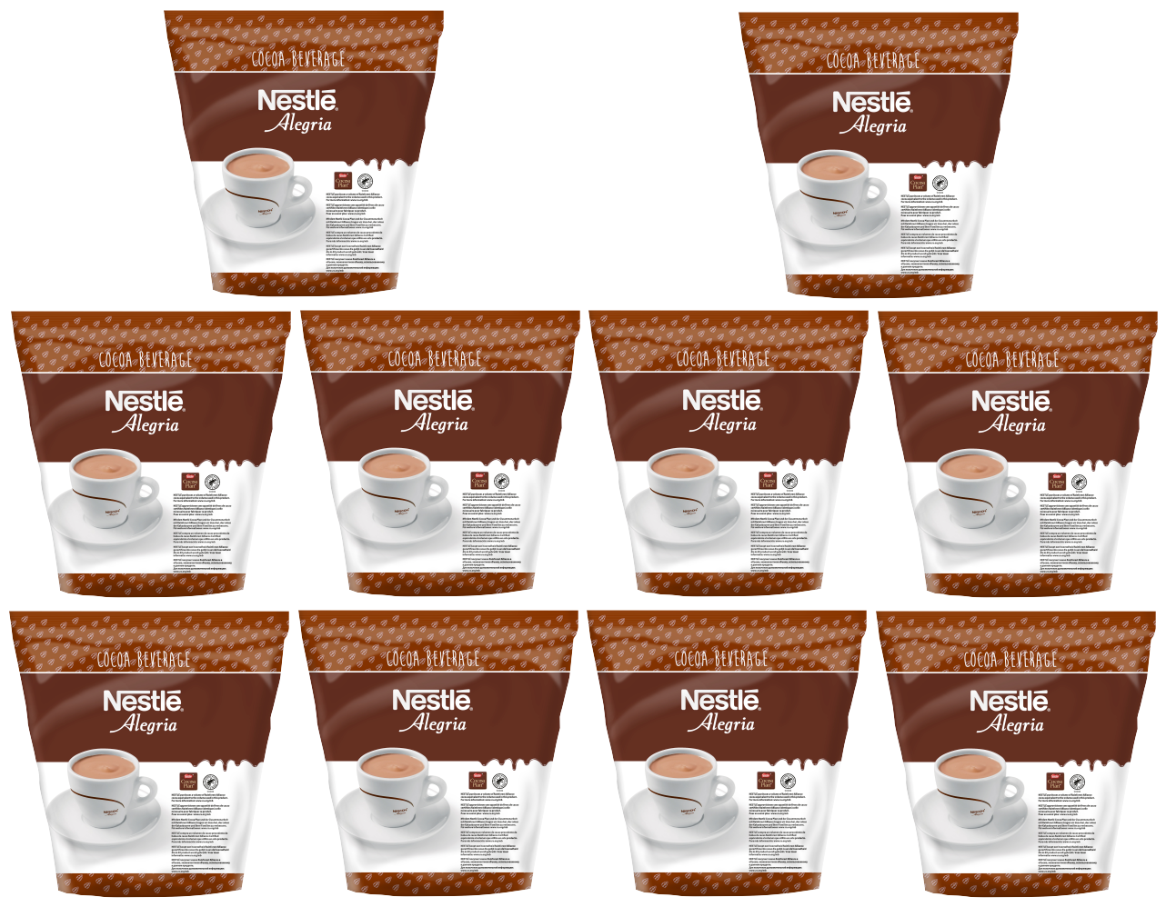 10 x Nestle Alegria Cocoa Pouch - 1Kg