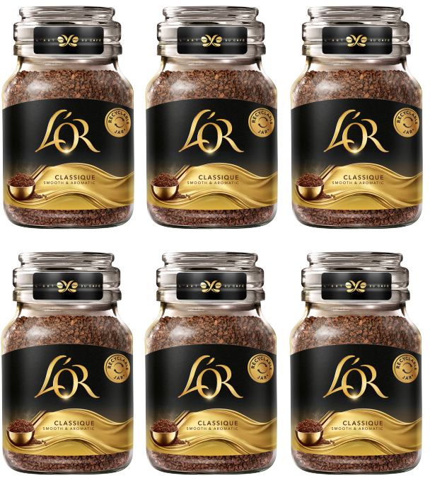 6 x L'Or Instant Coffee Classic - 100Gm
