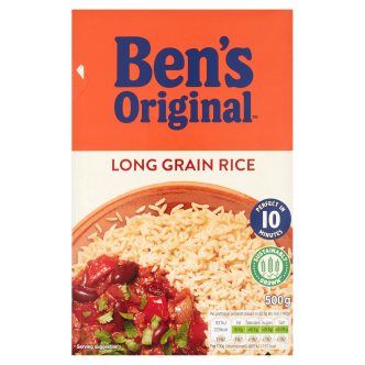 12 x Bens Original Long Grain Rice - 500GM