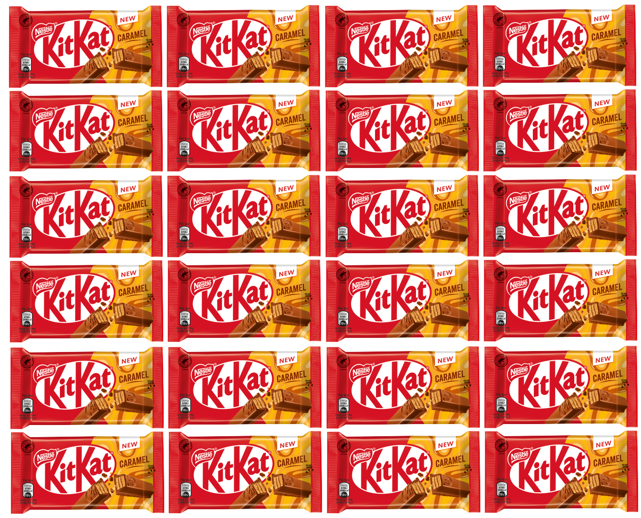 24 x Kitkat 4 Finger Milk Caramel - 41.5GM