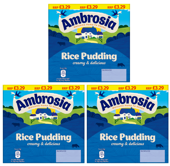 3 x Ambrosia Rice Pots 4-Packs - 125GM