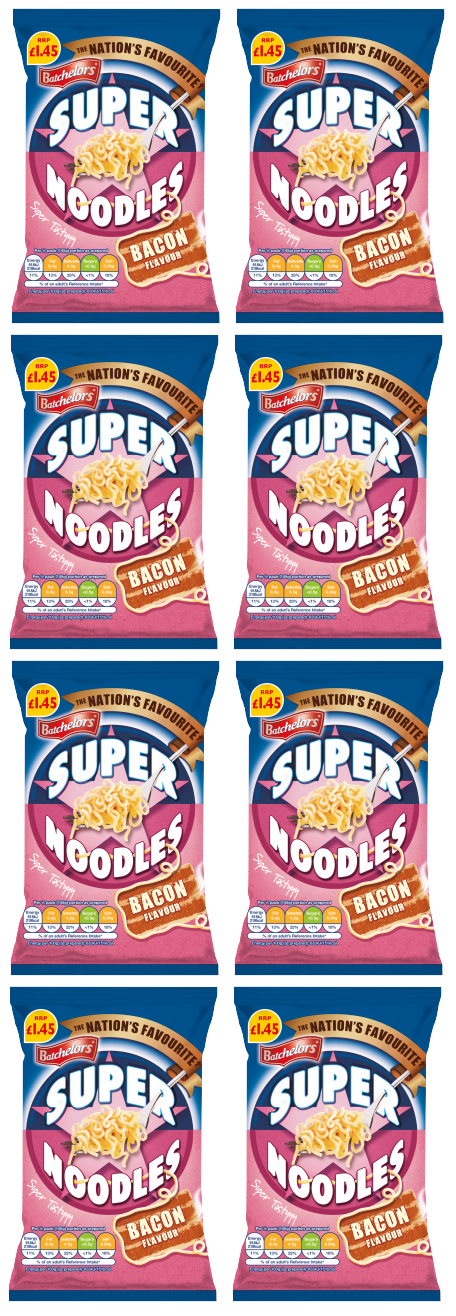 8 x Batchelors Super Noodles Bacon - 90g