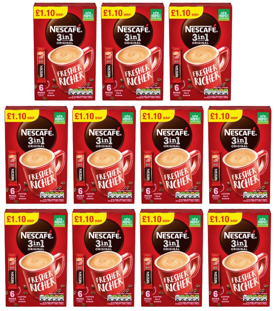 11 x Nescafe 3 In 1 Original - 6X17G