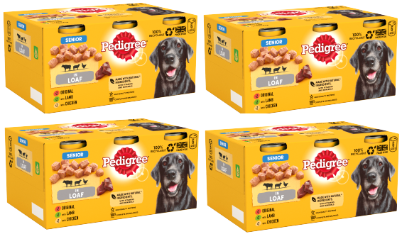 24 x Pedigree Dog Senior Loaf Selection 400Gm