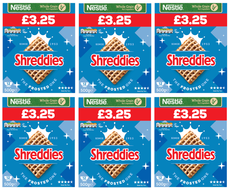 6 x Nestle Frosted Shreddies - 500GM