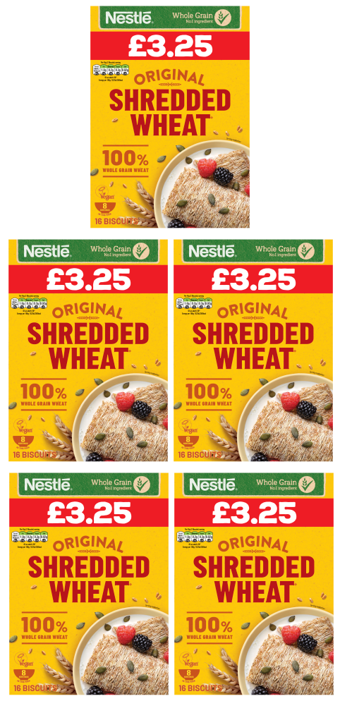 5 x Nestle Shredded Wheat - 16B