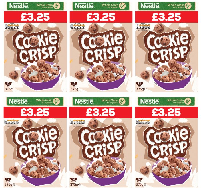 6 x Cookie Crisp Cereal  - 375GM