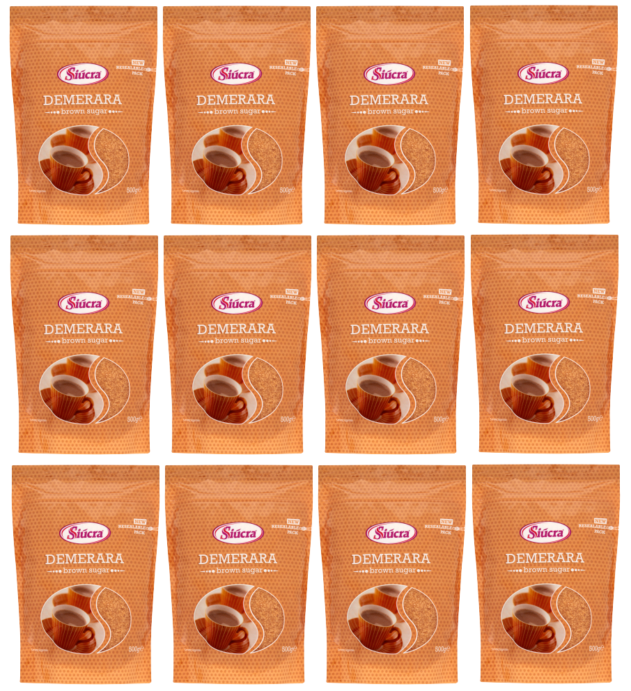 12 x Siucra Demerara Sugar - 500g