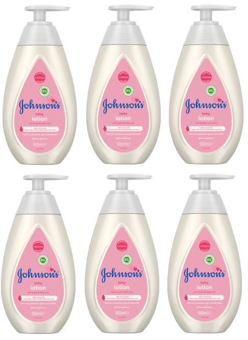 6 x Johnsons Baby Lotion  - 500ML