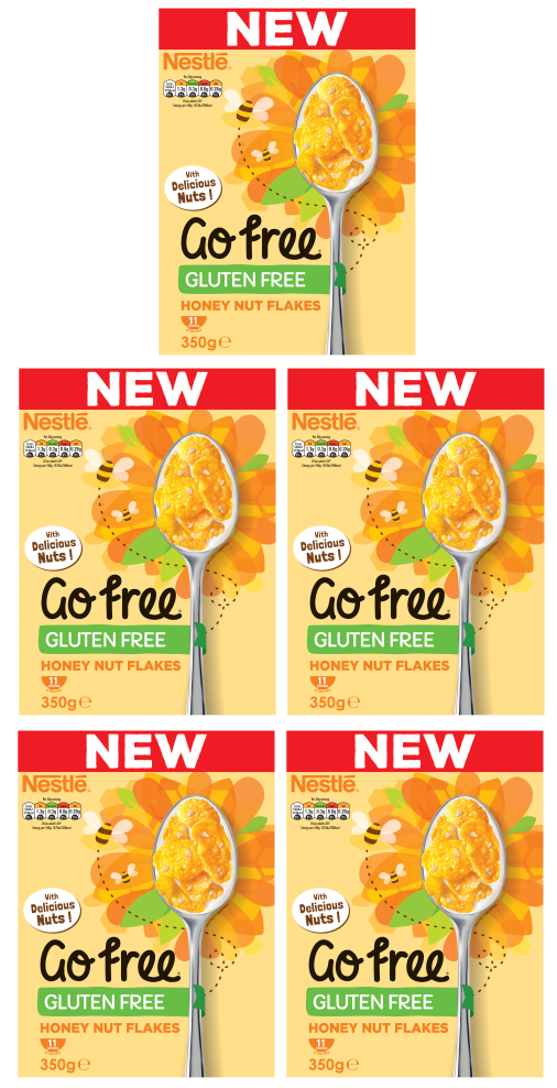 5 x Nestlé Go Free Honey Nut Corn Flakes  - 350G