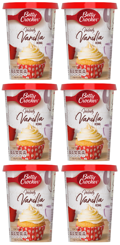 6 X Betty Crocker Vanilla Icing 400G