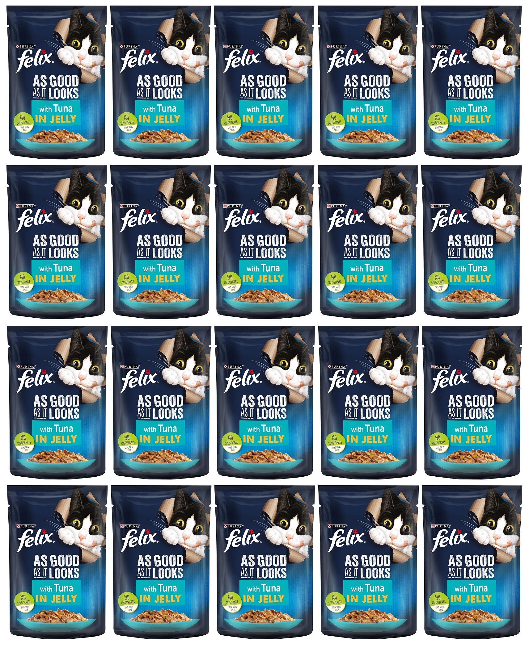 20 x Felix Cat Agail Pouch Tuna - 100GM