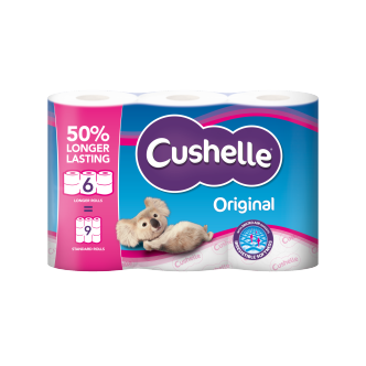 4 X Cushelle Original 50% Longer Lasting 6 PACK