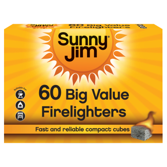 12 X Sunny Jim Firelighters 60 Pack