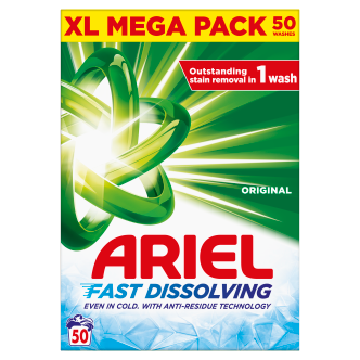 4 X Ariel Powder 50 Wash 3KG