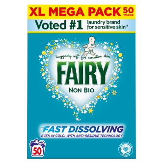 4 X Fairy Non Bio Powder 50 Wash 3KG