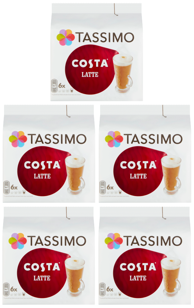 5 X Tassimo Costa Latte 167G