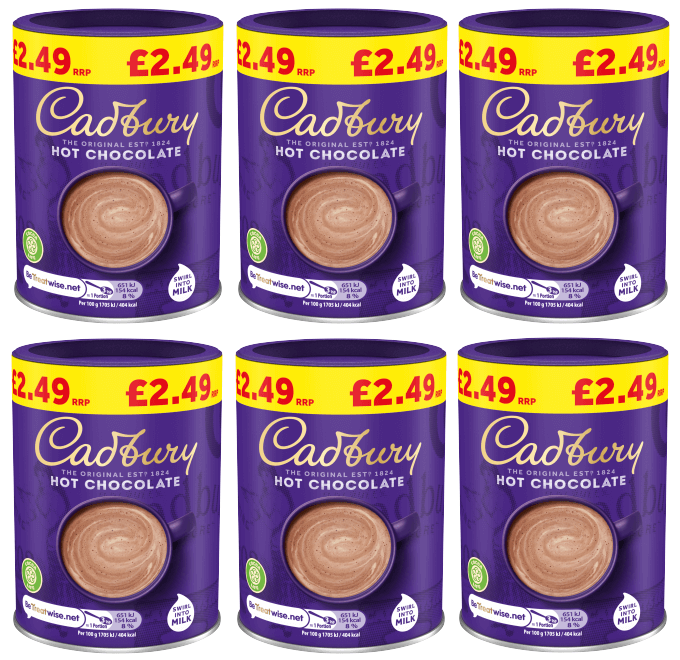 6 X Cadbury Drinking Chocolate 250GM