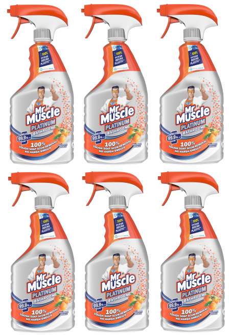 6 X Mr Muscle Platinum Bathroom 750ML