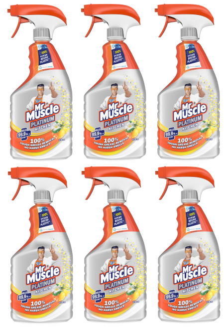 6 X Mr Muscle Platinum Kitchen 750ML