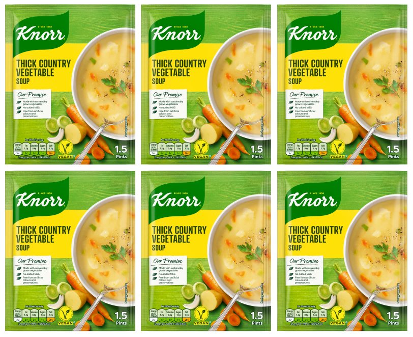 12 x Knorr Soup Thick Country Veg 65G