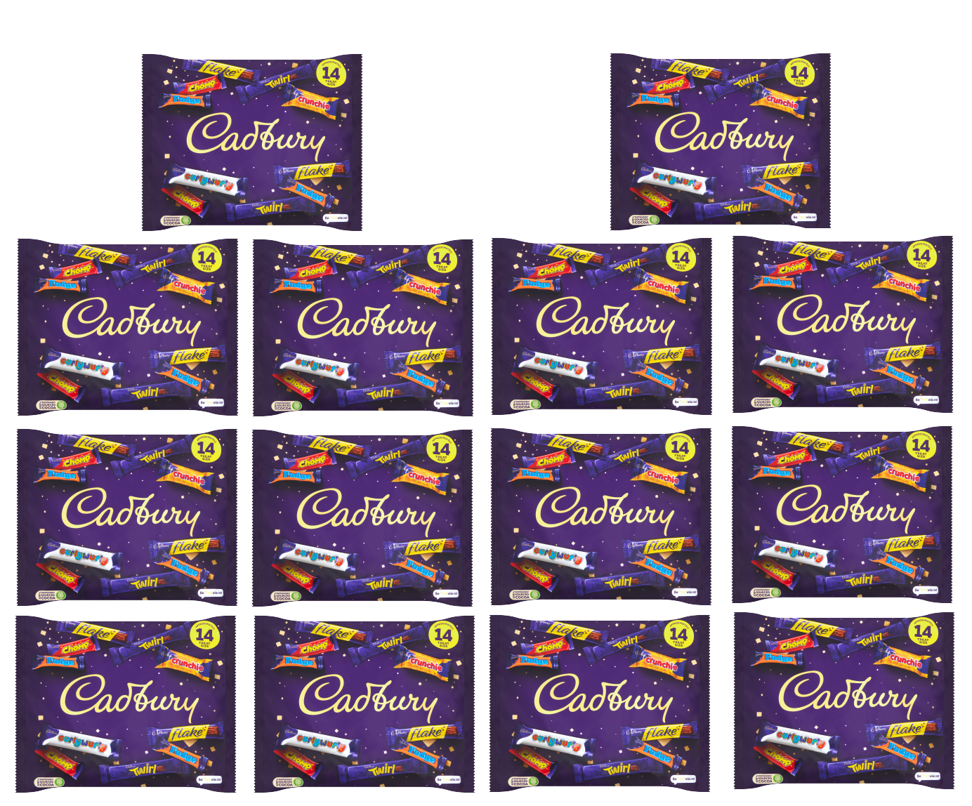 14 x Cadbury Family Variety Treatsize 14Pk - 216GM