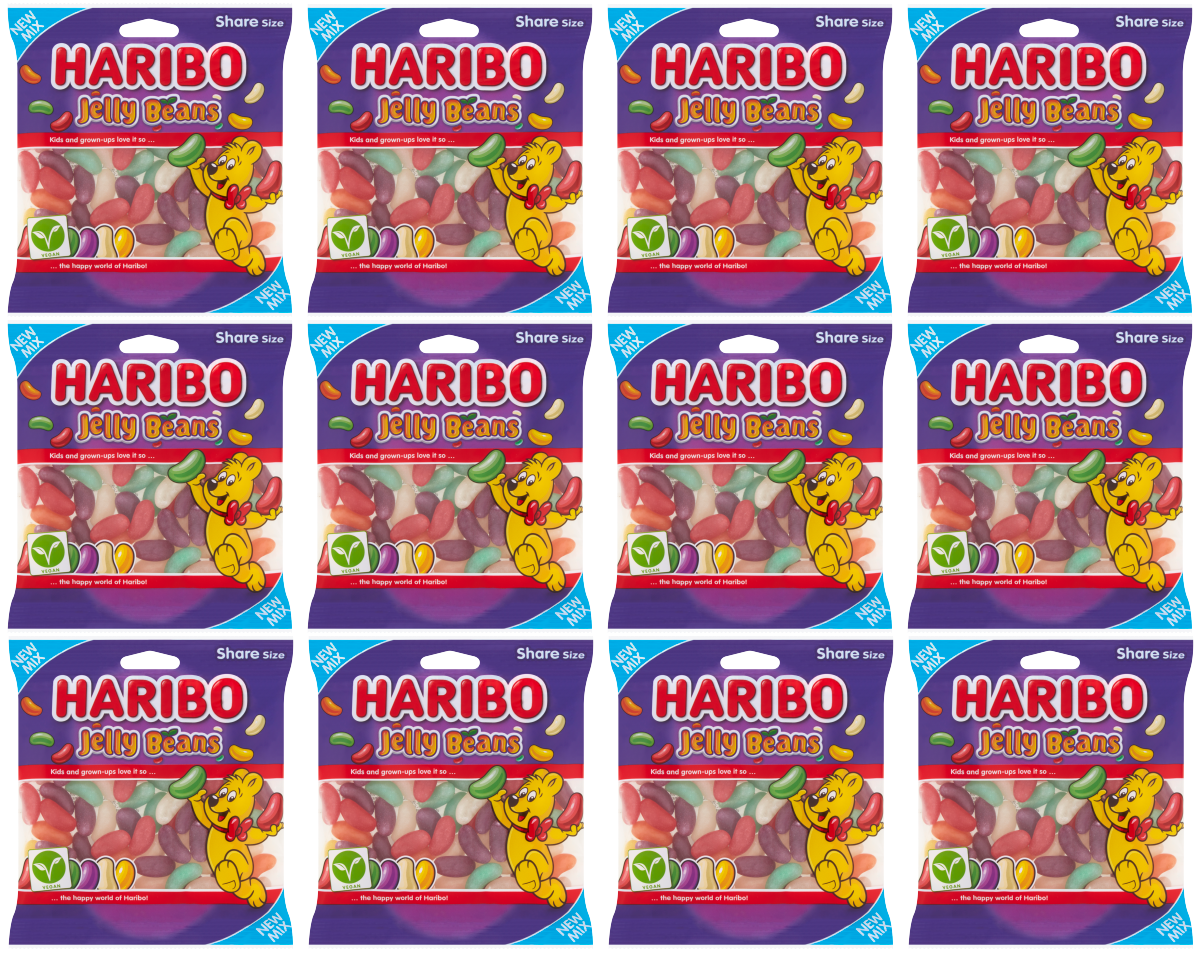 12 x Haribo Jelly Beans 160Gm