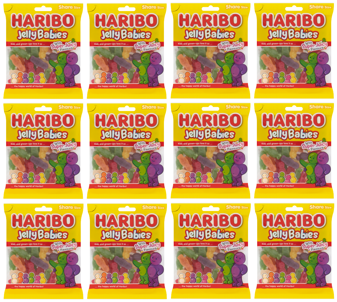 12 x Haribo Jelly Babies 160Gm