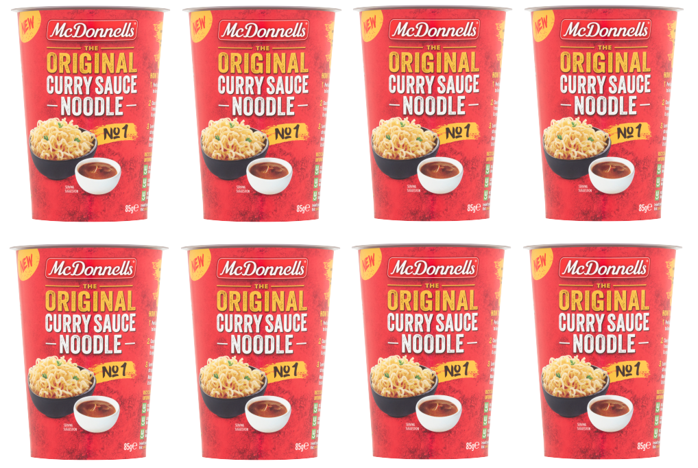 8 x Mcdonnells Original Curry Pot Noodle 85Gm