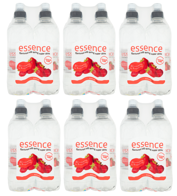 24 x Essence S/Berry & R/Berry Still Spring Water 500Ml