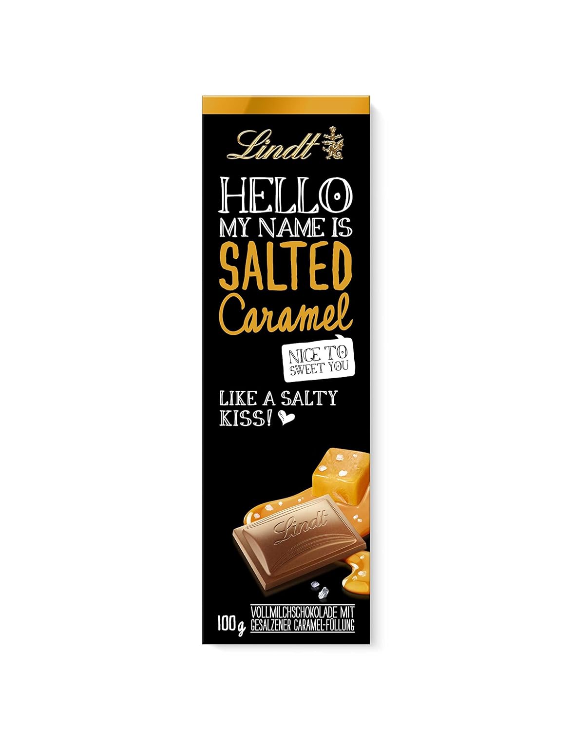 18 x Lindor Salted Caramel Bar - 100GM