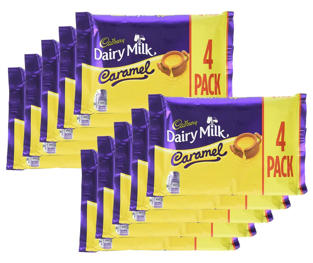 15 x Cadbury Dairy Milk Caramel Bars 4 X 37G (148G)