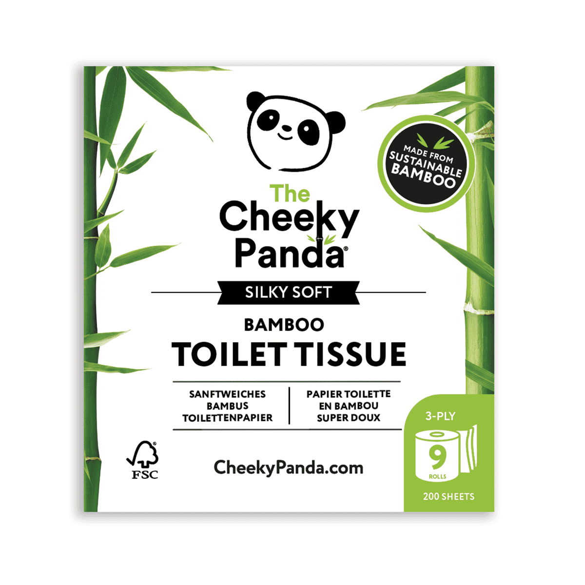 The Cheeky Panda Plastic free toilet tissue - 9pc