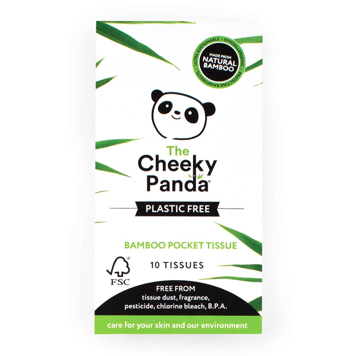 The Cheeky Panda Plastic free pocket tissue - 10pc