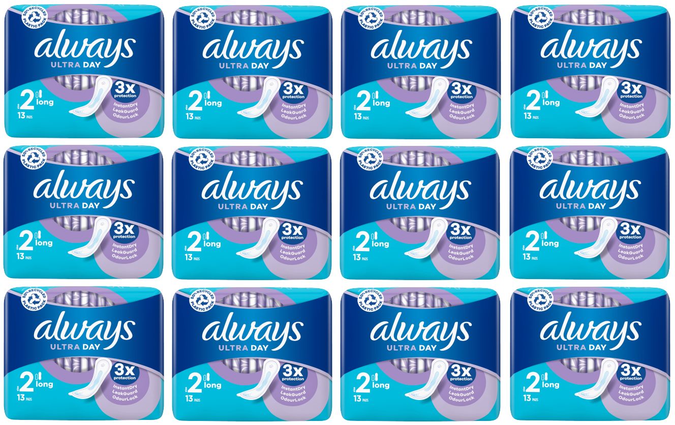 12 X Always Ultra Day Long 13 Pack